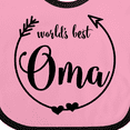 thumbnail image 4 of Inktastic World's Best Oma Girls Baby Bib, 4 of 4