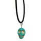 thumbnail image 1 of Turquoise Skull Pendant Clavicle Chain Necklace Cool Skull Charm Choker Unique Irregular Stone Necklace Party Ornament, 1 of 4