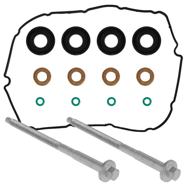 PENGXIANG Fuel System Fuel Injector Seal Ring Kit Compatible with Mk7 2.2 2.4 3.2 Tdci 2006-2016 Heat-Resistant Injector O-Ring Kit Durable Fuel Injector Sealed Replacement Kit with 2 Bol