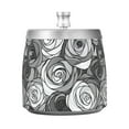 thumbnail image 7 of Yayeee Ashtray with Lid for Cigarette Smokeless Stainless Steel Home Ash Holder, Black Roses, 7 of 7