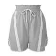 thumbnail image 5 of Uaswgudfs Women's Color Block Athletic Shorts, Elastic Drawstring Loose Fit Casual Shorts for Summer Sports & Daily Wear, 5 of 6