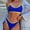 Blue, variant on Gufahion Women's Bikini Sets Round Neck Swimsuit 2 Piece Bathing Suit, Spaghetti Strap Swimwear, M