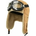 thumbnail image 2 of Winter Unisex Bomber Hats Earflap Faux Fur Hat Goggles Trapper Pilot Hat Fleece Thermal Snow Caps, 2 of 14