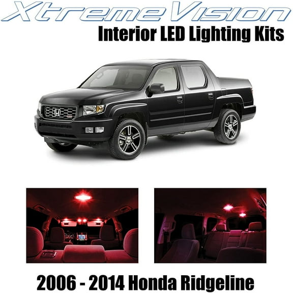 XtremeVision Interior LED for Honda Ridgeline 2006-2014 18 pcs Red Interior LED Kit Installation Tool