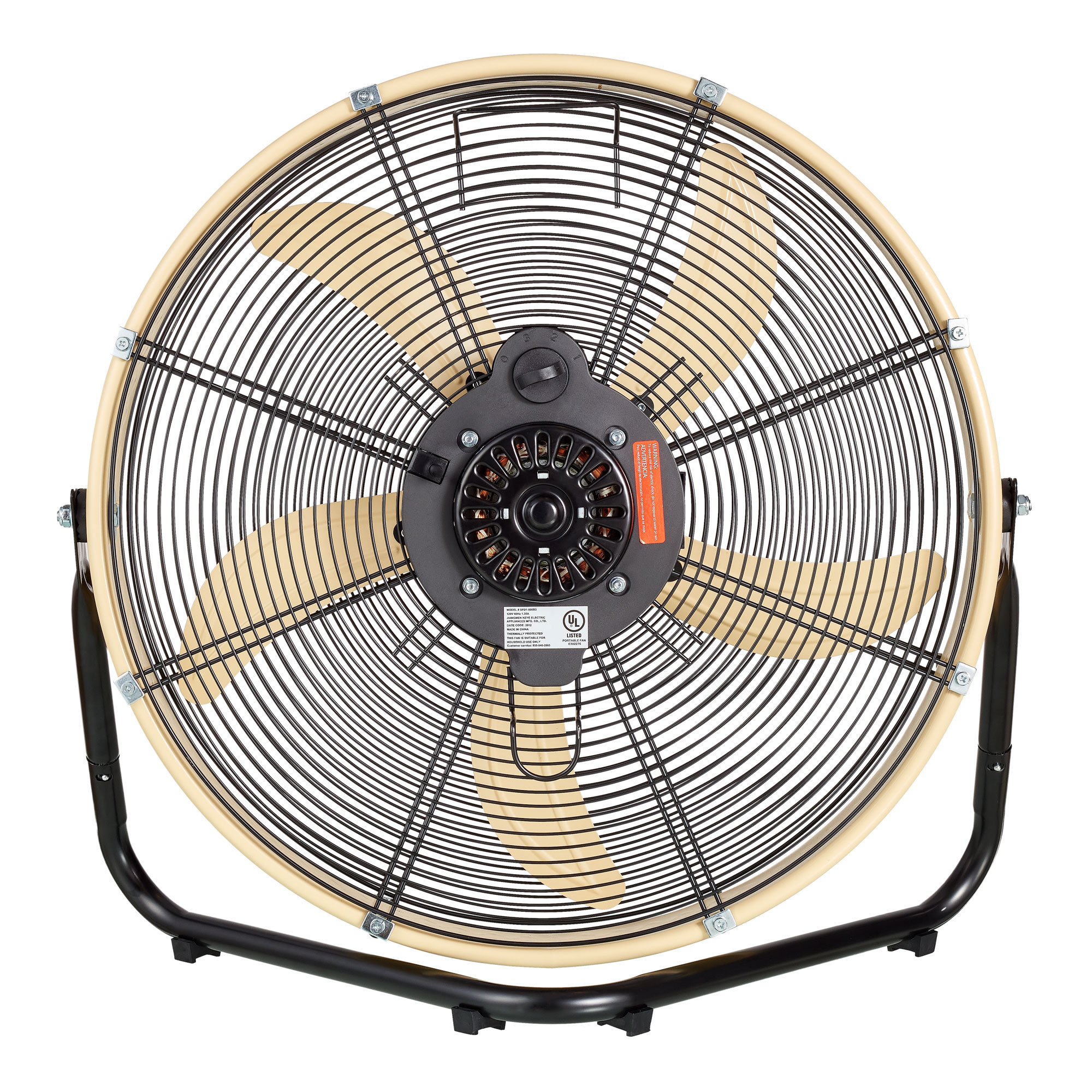 Kool-Flo New 20-inch High Velocity Drum Fan with Wall Mount, Black/Sandstorm