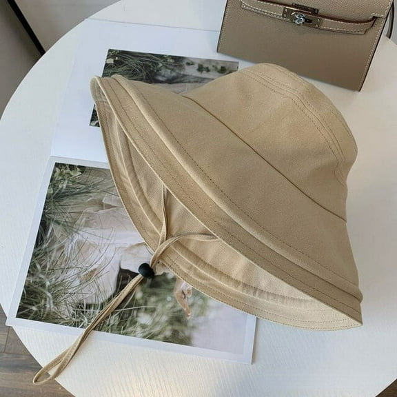 CoCopeanut New Unisex Cotton Ladies Bucket Hat Women Summer Sunscreen Panama Hat Sunbonnet Outdoor Fisherman Cap Beach Cap Bucket Hat Men