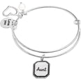 thumbnail image 4 of LeCalla 925 Sterling Silver Aunt Expandable Wire Multi-Charm Bangle Bracelet for Women, 4 of 7