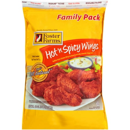 Foster Farms Hot 'n Spicy Chicken Wings, 48 oz - Walmart.com
