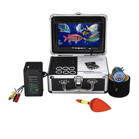 Détecteur de Poissons sous-Marins Moniteur 7 Pouces Kit de Caméra de Pêche avec Enregistreur Vidéo DVR 8GB IR Vision Nocturne Pêche sur Glace, Vision Nocturne & Design Étanche