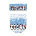 thumbnail image 2 of HELLHERO Christmas Penguin Toilet Dust Cover Set Adjustable Bathroom Toilet Lid Cover & 2 Piece for Indoor Home Washable Fits All Toilet Shapes, 2 of 8