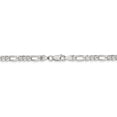 thumbnail image 3 of 925 Sterling Silver 4.75mm Figaro Chain Necklace Pendant Charm Pave, 3 of 9