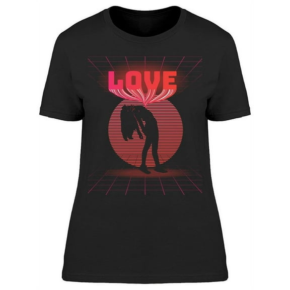 Girl Neon Lettering: Love  T-Shirt Women -Image by Shutterstock, Female x-Large
