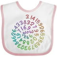 thumbnail image 3 of Inktastic Pi Day Pi Numerals in Rainbow Spiral Boys or Girls Baby Bib, 3 of 4