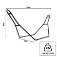 thumbnail image 2 of Universal Small Double Bar Double Hammock Stand - Heavy Duty Steel Outdoor Hammock Stand - 550lb Load Capacity - Black, 2 of 6