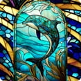 thumbnail image 1 of (B6953) Pintura Cristal Vida Marina Con Diamantes Serie Animal Resina 30*30CM, 1 of 9