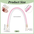 thumbnail image 2 of PH 2pcs Bag Handles 24.6 inch Purse Straps Pink Imitation Leather Bag Strap Purse Handle Replacement Handbag Strap with Golden Buckle, 2 of 5