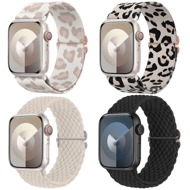 Correa de reloj Delidigi, elástica, de nailon trenzado, para Apple, 40 mm
