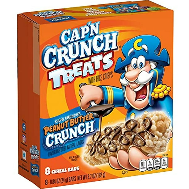 Quaker Captain Crunch Treat Bar 8Ct - Peanut Butter, 8Count - Walmart.com