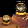 thumbnail image 3 of Bola de cristal con luz nocturna de planeta 3D XCF, bola de cristal, galaxia espacial, base de madera, luz LED, 3 of 4