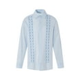 thumbnail image 2 of Coduop Mens Long Sleeve Linen Shirt Tops Turn-Down Collar Single Breasted Casual Lapel Shirts, 2 of 10