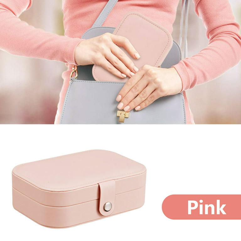 Plain Color Foldable Jewelry Storage Bag Travel Portable Earrings Necklace  Organizer Bag Earrings Nail Charms Organizer
