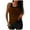 13-brown swimsuit women, variant on 2 Piece Full Coverage Swimsuits for Women Floral Athleti Crewneck Bathing Suits High Waisted Tummy Control Modest Swimwear Comfy Tankini Top with Shorts Sport Swimsuit Brown,S