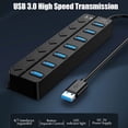 thumbnail image 3 of 7 Port Multi USB Power Adapter USB 3.0 Splitter Hub Multiple Expander Switch Cable Docking Stations ,Multifunctional fast charging, 3 of 6