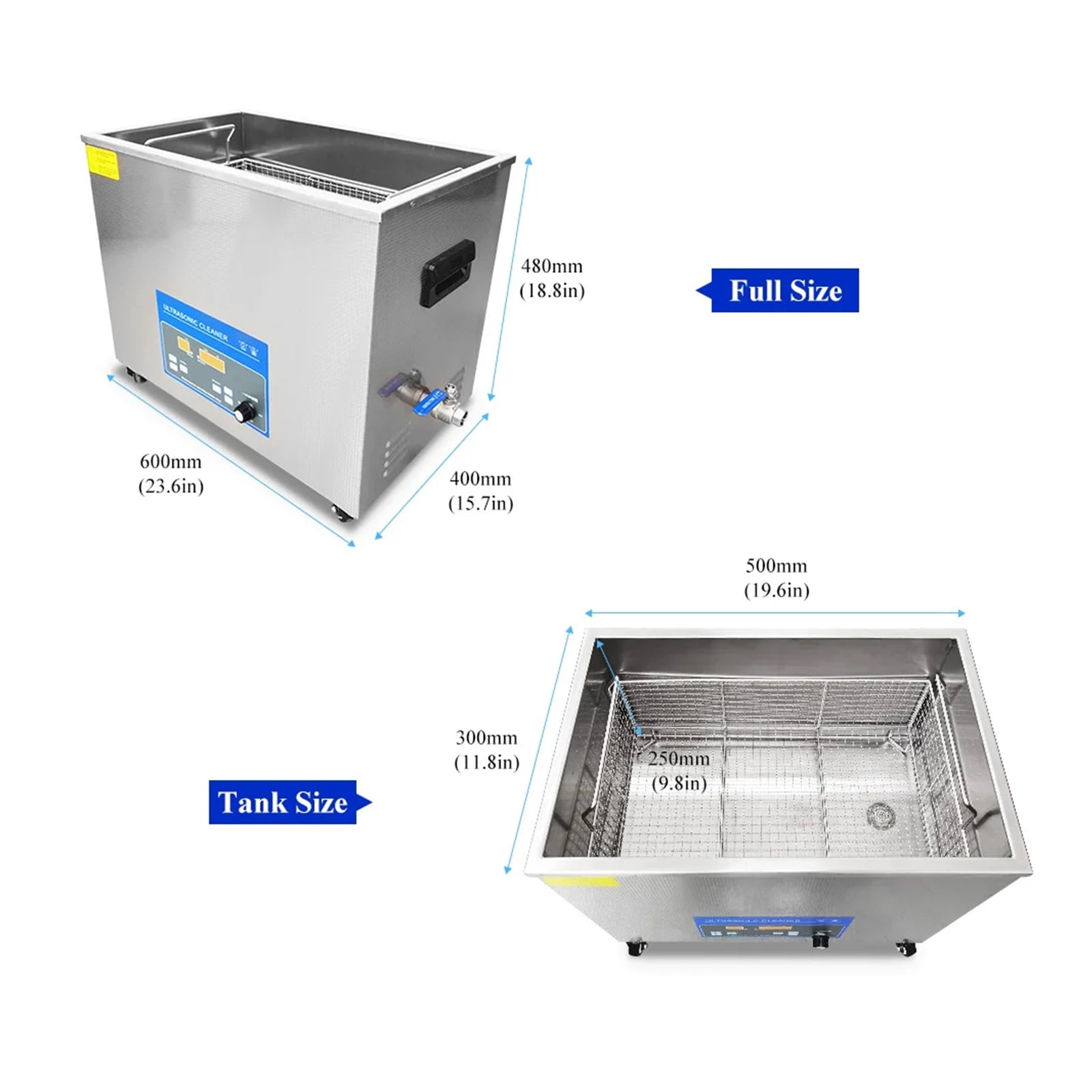 38L 720W Ultrasonic Cleaner DPF Engine Block Oil Rust Remove Hardware Metal Parts Ultrasound Cleaning Machine Pistons Degreasing