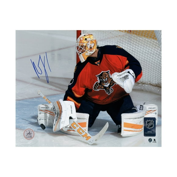 Roberto Luongo Panthères de la Floride Signées Papillon Sauvegarder Photo 8x10