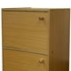 thumbnail image 5 of Estante de libros de madera de 2 niveles de 24" con puertas, acabado natural, 5 of 5