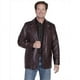 Scully 650-179-40 Hommes Leather Porter Blazer en Peau d'Agneau avec Véritable Autruche Trim&44; Cerise Noire&44; Taille 40 – image 1 sur 4