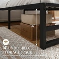 thumbnail image 5 of SHA CERLIN Twin Size Metal Platform Bed Frame with 14'' Extra Under-bed Storage Space, No Box Spring Needed, Easy Assembly, Black, 5 of 9