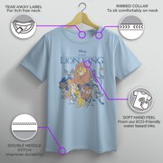 Boy's Lion King Character Group Shot Graphic Tee Light Blue X Large