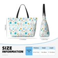 thumbnail image 4 of Honeii Gold Stars Blue Dots Pattern for Tote Bag with Adjustable Strap,Beach Bag, Waterproof Sandproof Beach Tote Bag, Large Capacity Foldable Beach Bags, 4 of 7