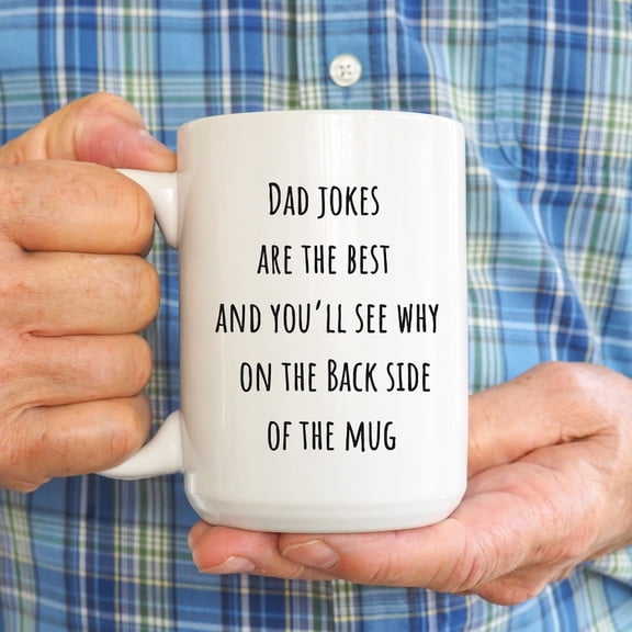 Unique Dad's Day Gift Ideas | Funny 'Best Dad Ever' Coffee Mug | Personalized Daughter or Son Gift for Father's Day or Birthday | Dad Jokes