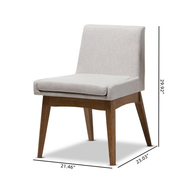 Baxton Studio Nexus Mid-Century Modern Walnut Wood Finishing Dark Fabric Dining Side Chair - Set of 2 Baxton Studio Nexus Mid-Century Modern Walnut Wood Finishing Dark Fabric Dining Side Chair - Set of 2