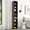 Walnut + MDF+2, variant on YANGXUN Walnut Double-Decker 8-Tier Media Tower Rack Slim Adjustable MDF CD DVD Storage Cabinet Tall Narrow Display Bookshelf for Home Office