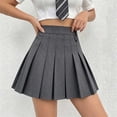 thumbnail image 6 of Girl’s Pleated Skirt with Built in Shorts, Fashion High Waist Mini Skorts, School Uniform Performance Mini Skirts,5-6 Years, 6 of 7
