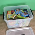 thumbnail image 4 of Ramddy 12 Quart Clear Storage Box with Lid and Black Latches, 1 Pack, 4 of 5