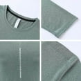 thumbnail image 4 of ZRGHAOYLQ Quick Dry Mesh Shirts Moisture Wicking Mens Long Sleeve Tee Shirts Light Weight Solid Color Shirt Big and Tall Crewneck Sport Shirts Tops Mint Green XXXXL, 4 of 5