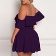 thumbnail image 3 of Sexy Off The Shoulder Dress For Women Summer Ruffles Elegant Party Dress, 3 of 9