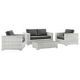 thumbnail image 2 of Modway Convene 4-Piece Outdoor Patio Set in Light Gray Charcoal, 2 of 10