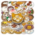 thumbnail image 2 of Pegatinas de comida, 50 Uds., fideos chinos, bollos, albóndigas, calcomanías de vinilo impermeables para adultos, adolescentes, niños, tazas, botellas de agua, equipaje para ordenador portát, 2 of 5