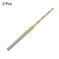 thumbnail image 3 of Uxcell 2Pack Mini Twist Drill Bit, 1.5mm Micro Engraving Drill Bits, High-Speed Steel 2.35mm Shank Titanium Coated, 3 of 5