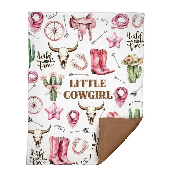 Manta para bebé Locobird Cowgirl Western 76x102 cm Suave y cálida