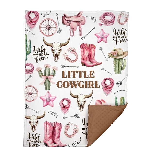 Manta para bebé Locobird Cowgirl Western 76x102 cm Suave y cálida