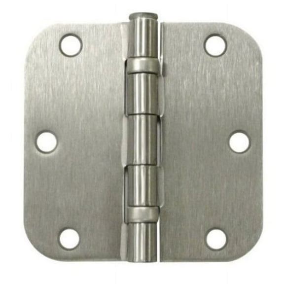 Deltana S35R5BB26D 3-1/2" x 3-1/2" x 5/8" Radius Hinge; Ball Bearing; Satin Chrome Finish