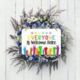 thumbnail image 3 of WaaHome Everyone is Welcome Here Door Sign 8"x12" Gay Lesbian LGBT Pride Rainbow Welcome Decor Sign for Home Wall Wreath Porch Front Door Decorations, 3 of 6