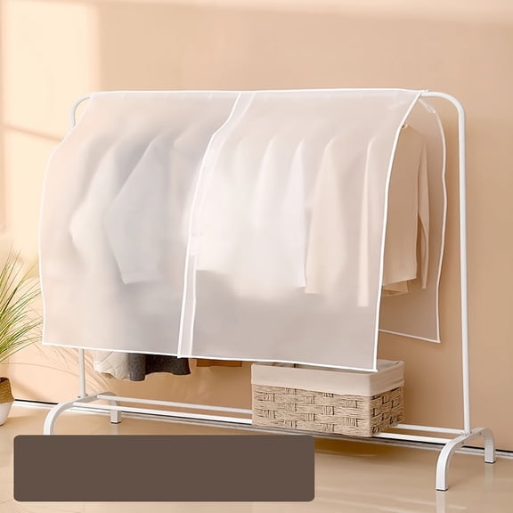 Garment Rack Cover for Freestanding Closet | Clothing Rack Cover for Bedroom Organization, Clear Fabric Dust Cover for Hanging Suits Shirts, 1 Unit