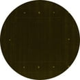 thumbnail image 1 of Ahgly Company Indoor Round Abstract Yellow Contemporary Area Rugs, 7' Round, 1 of 4